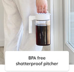 Load image into Gallery viewer, Takeya Tritan Cold Brew Coffee Maker - Airtight Pitcher with Leak-Free Lid - BPA-Free Cold Brew Maker with Silicone Handle - Dishwasher-Safe Pitcher for Homemade Cold Brew - 2 Quart, Stone
