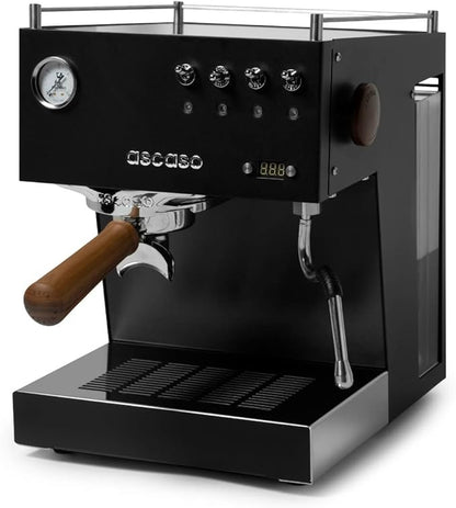Ascaso Steel DUO Espresso Machine | PID | Programmable | Volumetric Controls | Dual Thermoblock | 120V | (Black)