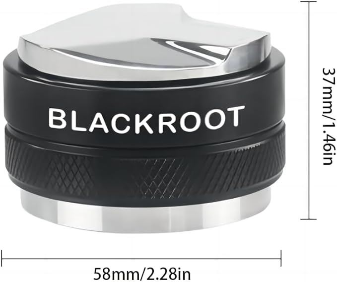 BLACKROOT 58mm Precision Coffee Distributor and Tamper,Dual Head Leveler Tool with Adjustable Depth for Consistent Espresso Puck Prep, Fits 58mm Portafilters