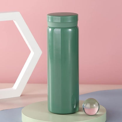 10oz Mini Water Bottle Stainless Steel Thermos Small Flask - Insulated Vacuum, Leak Proof, Keeps Drinks Hot/Cold - Ideal for Coffee, Tea, Water - Green