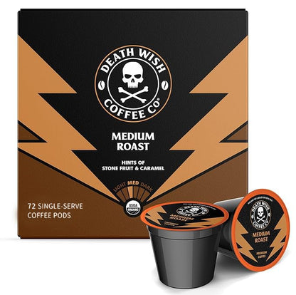 Death Wish Coffee Co. Single Serve Coffee Pods - Medium Roast (72 Count)