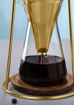 Load image into Gallery viewer, Nispira Iced Coffee Cold Brew Drip Coffee Maker Stainless Steal in Gold Color | 400mL | Borosilicate Glass