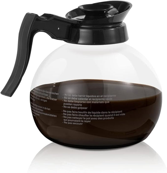 SYBO Coffee Pot Decanter, 12-Cup Glass Coffee Decanter Black