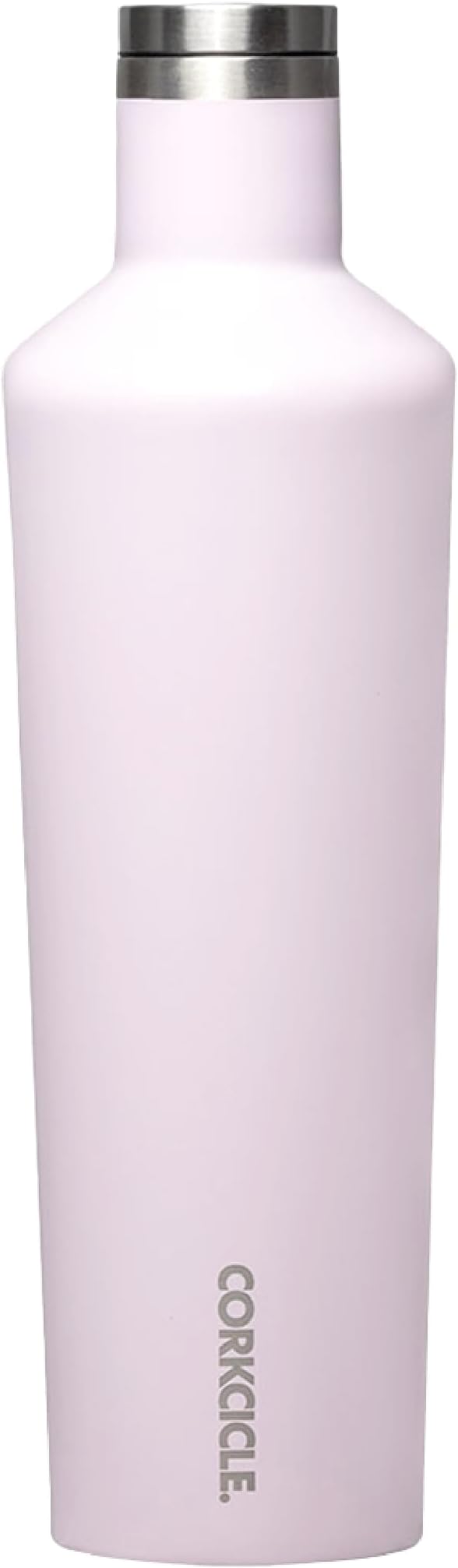 Corkcicle Insulated Canteen, Powder Puff, 25 oz – Cupholder Friendly Water Bottle with Screw-On Cap Keeps Drinks Cold for 25hrs, Hot 12hrs