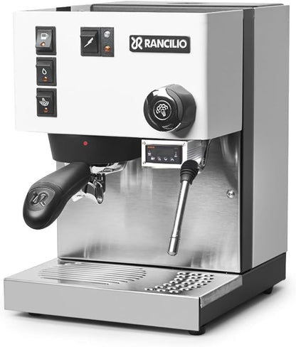 Rancilio Silvia Espresso Machine with PID | Pre-Infusion | Shot Timer | 2L (White)