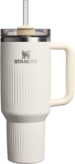 Load image into Gallery viewer, STANLEY Quencher H2.0 Tumbler with Handle and Straw 40 oz | Flowstate 3-Position Lid | Cup Holder Compatible for Travel | Insulated Stainless Steel Cup | BPA-Free | Fluted Cream Gloss