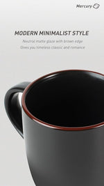 Load image into Gallery viewer, famiware Mercury Coffee Mugs 13 oz, Coffee Mugs Set of 6 with Handle, Cups for Latte, Hot Tea, Cappuccino, Mocha, Cocoa, Black