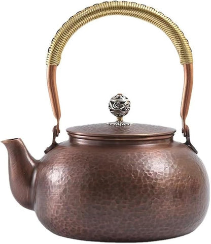 Handmade Pure Copper Teapot, Pure Copper Kettle for Gas Stove, Pure Copper Tea Set, Copper Teapot