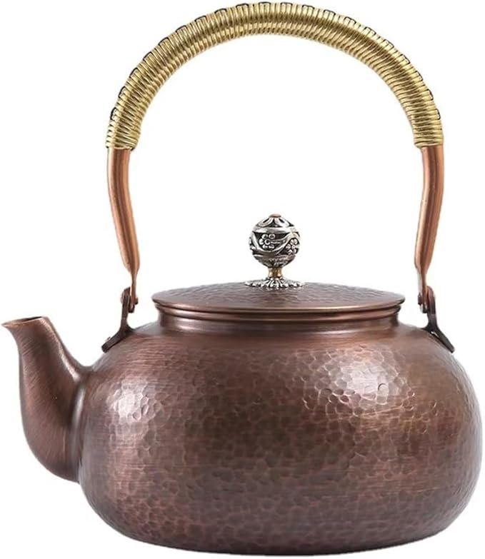 Handmade Pure Copper Teapot, Pure Copper Kettle for Gas Stove, Pure Copper Tea Set, Copper Teapot