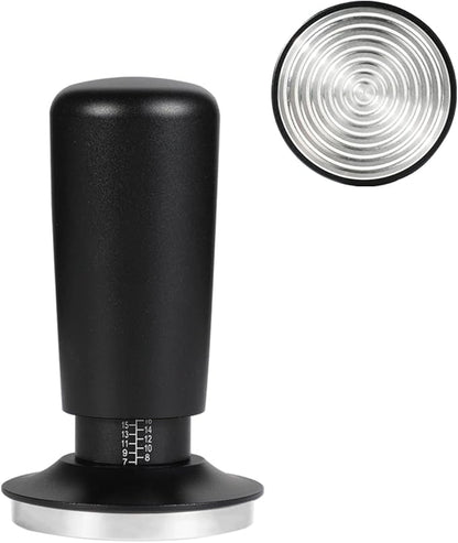 TFSWUFI 53mm Espresso Tamper,Spring Loaded Tamper with Stainless Steel Ripple Base,Compatible with 53mm Portafilter,Coffee Tamper for Coffees Enthusiast and Home Barista