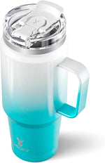 Load image into Gallery viewer, Meoky 32 oz Tumbler with Handle, Insulated Tumbler with Lid and Straw, Stainless Steel Travel Mug, 100% Leak Proof, Keeps Cold for 24 Hours or Hot for 8 Hours, Fits in Car Cup Holder (Azure)