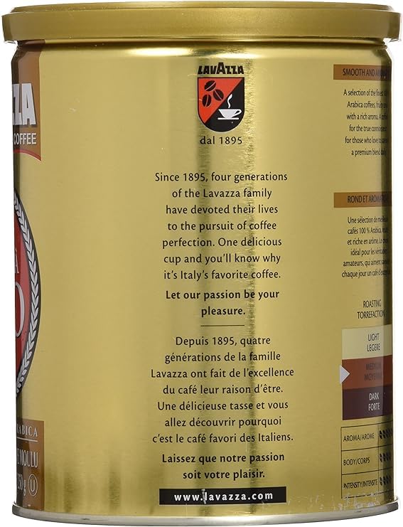 LAVAZZA Oro Espresso Tin 12 Count, 8.8 OZ