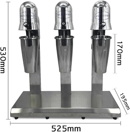 Electric Milk Tea Shaker Double Frame Milk Tea Shaking Machine 18000RMP Minute Stainless Steel Auto Tea Milk Making Machine for Boba Milk Tea