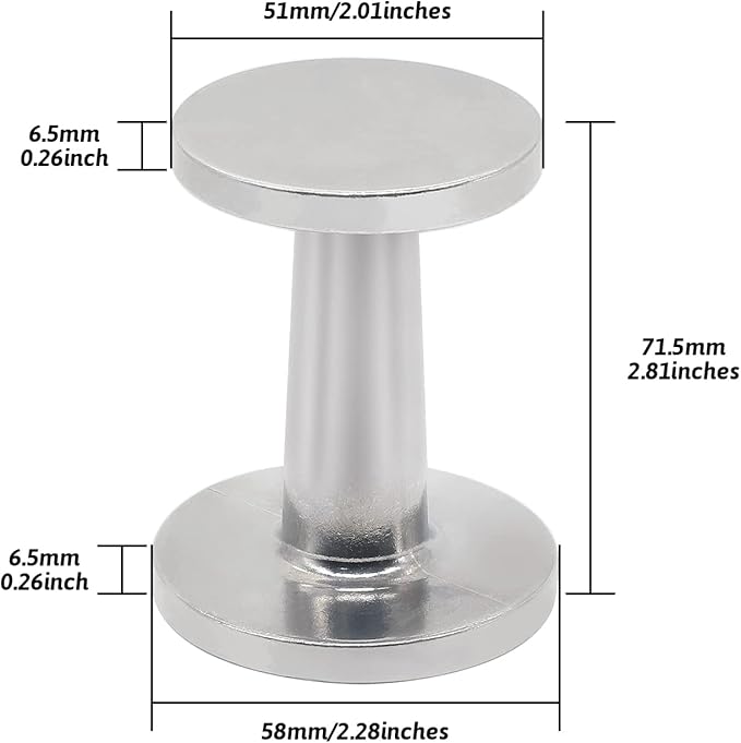 Dual-Sided Espresso Hand Tamper 51mm and 58mm Dual Ended Tamper Coffee Ground Press Barista Tool for Portafilter Machine