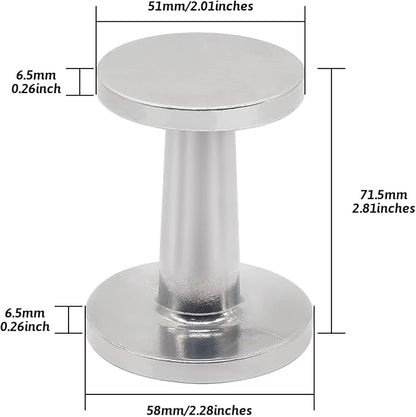Dual-Sided Espresso Hand Tamper 51mm and 58mm Dual Ended Tamper Coffee Ground Press Barista Tool for Portafilter Machine