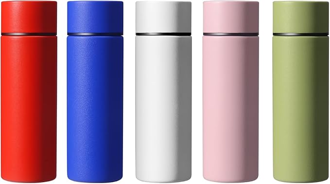 5 oz Mini Thermos Cute Water Bottle - Insulated Stainless Steel Bottle - Keeps Cold for 12 hours, Hot for 6 hours - Red