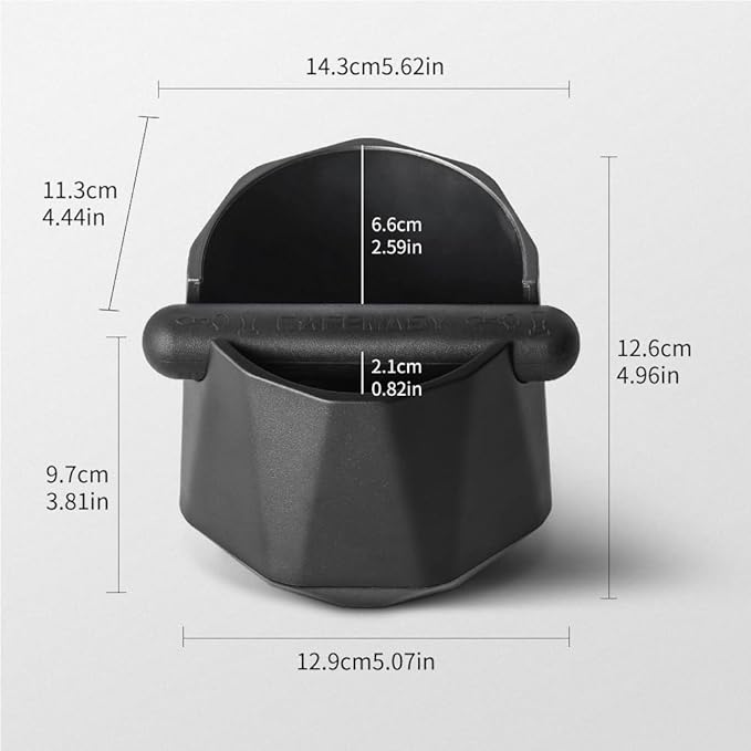 Coffee Knock Box Espresso Grounds - CAFEMASY Home Use Epsresso Accessories Unique Design Diamond Shape Mini Knock Box with Espresso Cleaning Brush