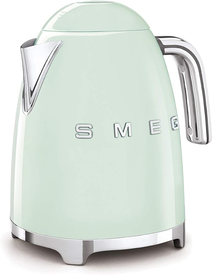 SMEG 50's Retro Style Electric Water Kettle with Automatic Shutoff, Removable Base, and Water Indicator, KLF03PBUS, Pastel Green