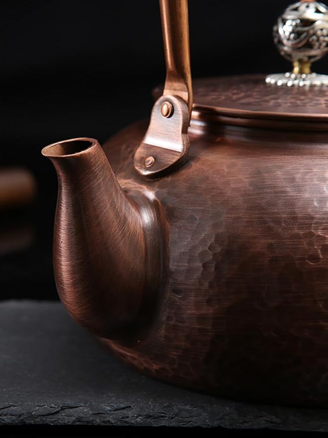 Handmade Pure Copper Teapot, Pure Copper Kettle for Gas Stove, Pure Copper Tea Set, Copper Teapot