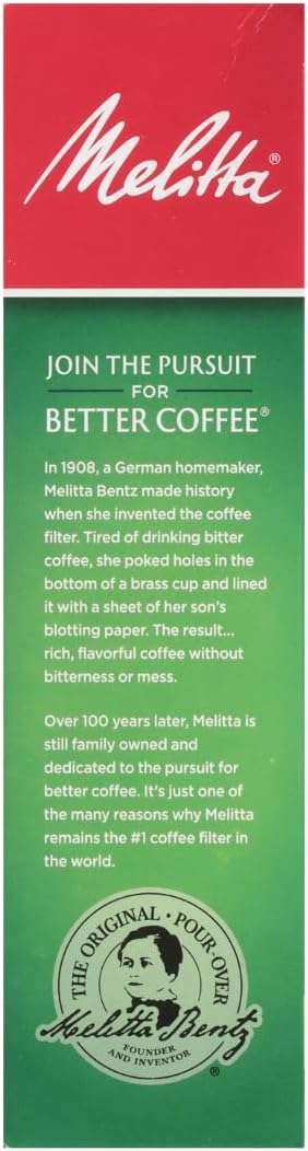Melitta #4 Cone Coffee Filters, Natural Brown, 100 Count, Pack of 6
