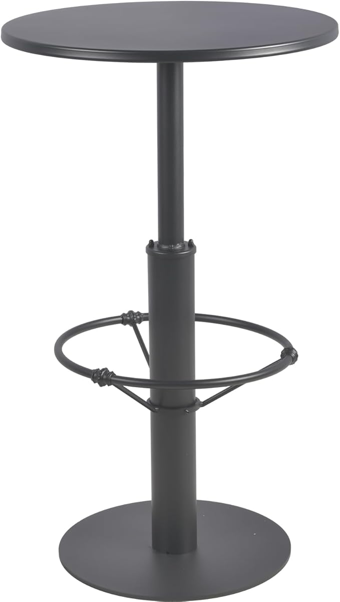 Retro Bar Table Industrial 41.3inch High Pub Table Modern Small Bistro Table for 2-3 People Metal Patio Table for Outdoor Indoor Minimalist Home Decor
