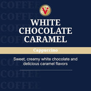 Victor Allen's Coffee White Chocolate Caramel Flavored Cappuccino, 42 Count, Single Serve Cups for Keurig K-Cup Brewers