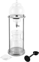 Load image into Gallery viewer, Nispira Luxury Ice Cold Brew Dripper Coffee Maker in Stainless Steel and Borosilicate Glass, 600 ml Silver