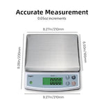 Load image into Gallery viewer, Polit KOIN Digital Food Scale 40lb – High-Capacity Rechargeable Kitchen &amp; Packing Scale with Stainless Tray, 1g Precision and 3-Color Indicator for Baking, Meal Prep and Vendors