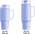 Load image into Gallery viewer, Meoky 32 oz Tumbler with Handle, Insulated Tumbler with Lid and Straw, Stainless Steel Travel Mug, 100% Leak Proof, Keeps Cold for 24 Hours or Hot for 8 Hours, Fits in Car Cup Holder (Lilac)