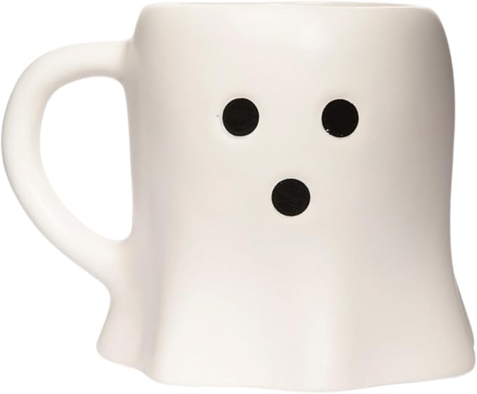 Sweet Water Decor Ghost Halloween Mugs 12 oz - Dishwasher & Microwave Safe, Spooky Coffee Cup for Tea & or Seasonal Brew - Ceramic Ghost
