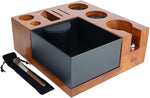 Load image into Gallery viewer, Espresso Knock Box &amp; Tamping Station - Coffee Organizer Box for 58mm Tamper, Distributor, Dosing Funnel, Portafilter &amp; Puck Screen Accessories - Includes Cleaning Brush"