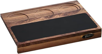 Bincoo Wooden Corner Coffee Tamper Mat,Espresso Tamper Station,Suit for 51-58mm Coffee Tamper Holder Pad for Baristas Protect Your Worktop(Wood 3 hole)