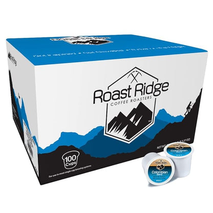 Roast Ridge Single Serve Coffee Pods, for Keurig K-Cup Brewers, Colombian Blend, Medium Roast, 100 Count