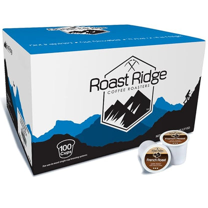 Roast Ridge Single Serve Coffee Pods for Keurig K-Cup Brewers, French Roast, Dark Roast, 100 Count