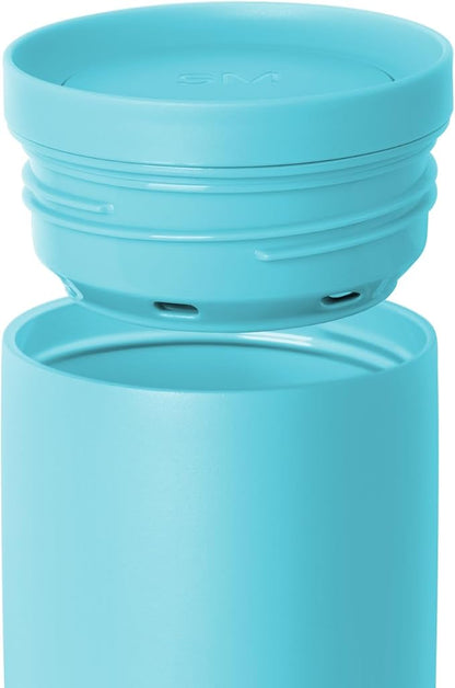 Simple Modern Travel Coffee Mug Tumbler with 360° Lid | Ceramic-Lined Insulated Stainless Steel Cold Brew Iced Coffee Cup | Gifts for Women Men Her Him | Voyager Signature | 12oz | Nantucket Tides