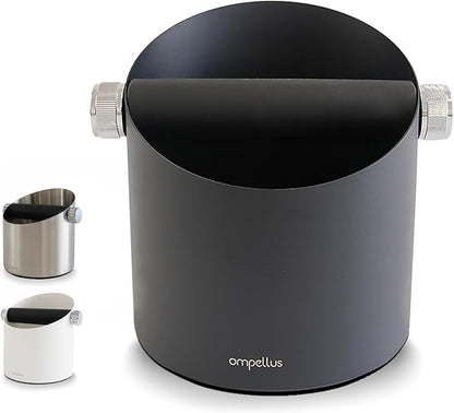 Espresso Knock Box, Large Capacity & Non-Slip Base Coffee Knock Box, Barista Tools, Espresso Machine Accessories (Black)