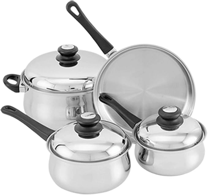 Tuxton Home Nevada 5 Quart Dutch Oven; Stainless Steel, PFTE & PFOA Free, Freezer to Oven Safe, Induction Compatible