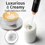 Load image into Gallery viewer, Zulay Kitchen Lux Rechargeable Milk Frother Handheld - Powerful 2-Speed Motor, Fully Waterproof, 2000mAh Battery - Drink Mixer For Latte, Cappuccino, Matcha, Protein Powder - Black Copper