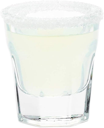 Restaurantware Otto 1 Ounce Shot Glasses Set Of 6 Paneled Whiskey Shot Glasses - Fine-Blown Heavy Base Dishwasher-Safe Clear Glass Shot Glass Set Chip-Resistant For Whiskey Tequila or Vodka