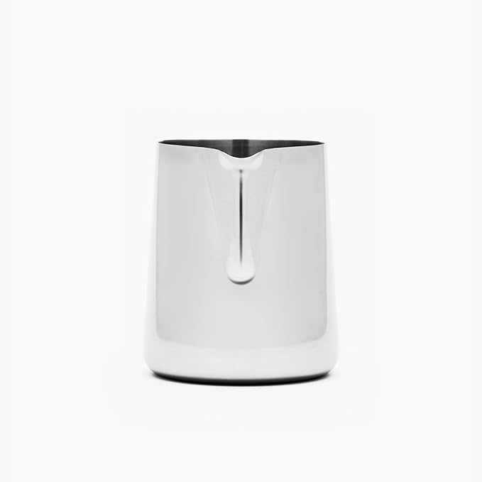 Milk Pitcher – 400ml Polished Stainless Steel, Precision Spout & Handle Alignment, Internal Measurement Markings, Premium 304 Stainless Steel Milk Steaming Pitcher for Latte Art