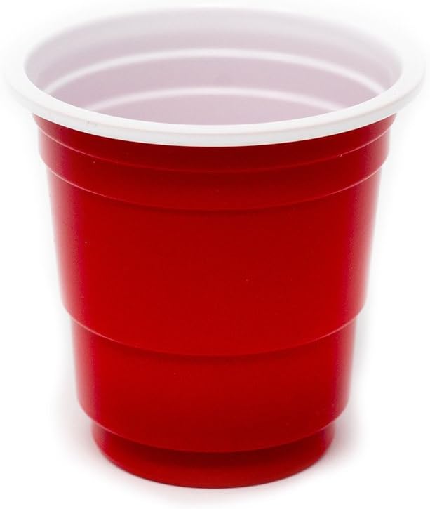 EDI Disposable Red Plastic Mini Party Shot Glasses (2 oz) (240)