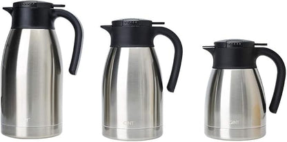 GiNT 51Oz Stainless Steel Thermal Coffee Carafe with Lid/Double Walled Vacuum Thermal Carafe / 12 Hour Heat Retention (Silver, 1.5L)