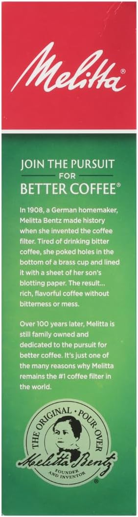 Melitta #4 Cone Coffee Filters, Unbleached Natural Brown, 100 Count (Pack of 3), 300 Total Filters - Packaging May Vary