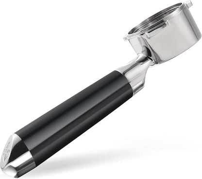 𝟓𝟒𝐦𝐦 𝐁𝐨𝐭𝐭𝐨𝐦𝐥𝐞𝐬𝐬 𝐏𝐨𝐫𝐭𝐚𝐟𝐢𝐥𝐭𝐞𝐫 - Includes Precision Filter Basket - Fits Breville Barista Express and 54mm Breville Machines， Black