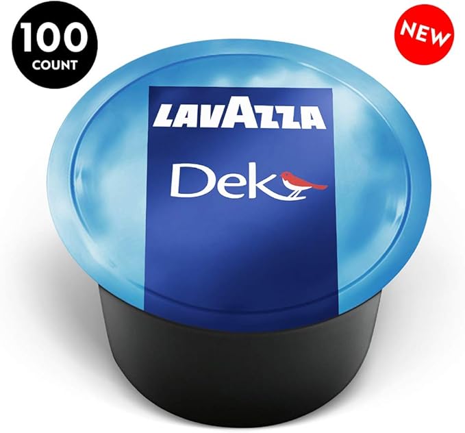Lavazza Blue DEK Espresso Capsules, Arabica and Robusta Blend, Compatible with Lavazza Classy Machines (100 Capsules)