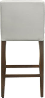 Load image into Gallery viewer, CHITA Counter Height Bar Stools Set of 2, 27" H Seat Height Upholstered Barstools, PU Leather in Creamy Grey