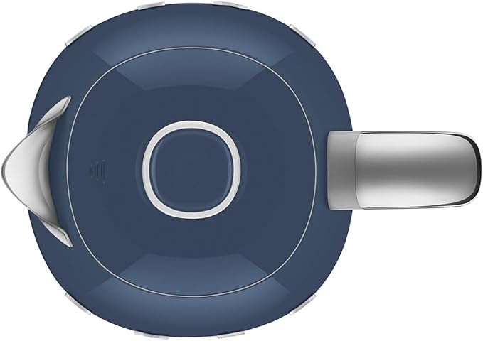 SMEG 50's Retro Style Electric Water Kettle with Automatic Shutoff, Removable Base, and Water Indicator, KLF03NBUS, Navy Blue