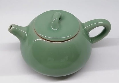 Handmade Celadon Teapot 120ml, Traditional Gongfu Tea Pot with Gift Box, Ceramic Stovetop Safe Teapot for Oolong & Pu-erh Tea