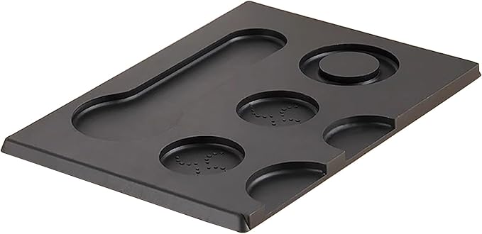 Espresso Tamping Mat, Large Tamping Mat with Corner Edge, Anti-Slip Espresso Silicone Mat For Baristas Tool Supplies, Coffee & Espresso Machine Parts & Accessories, Black 12.6 x 9.5 inch