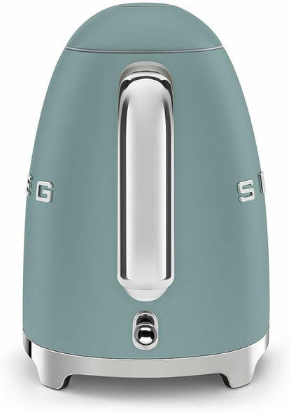 SMEG KLF03 7 Cup Electric Water Kettle, Retro-Style, Soft-Opening Lid, Auto Shut-Off, 360° Swivel Base – Jade